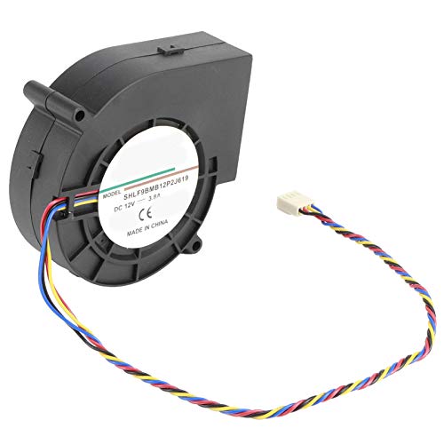 Radialgebläse, 12 V 3,8 A 190 CFM 45,6 W 7500 U/min Radialgebläse Doppelkugellager Luftgebläse Lüfter Grillzubehör von Kuuleyn