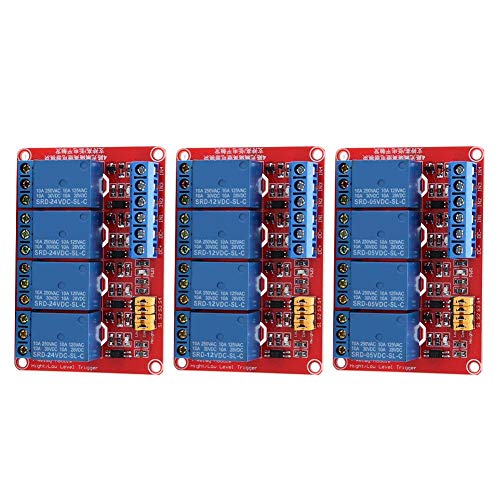 Relaismodulplatine 4-Kanal mit Optokoppler-Isolationsunterstützung Hoch- oder Niedrigpegel-Trigger 5V / 12V / 24V(24V) von Kuuleyn