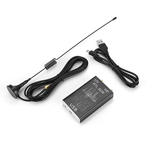 USB-Tuner-Empfänger, R820T 82 Radio-Tuner-Empfänger, 100 kHz, 1,7 GHz, Vollband-UV-HF-RTL-SDR-Empfänger, Vollband mit USB-Kabel und Antenne von Kuuleyn