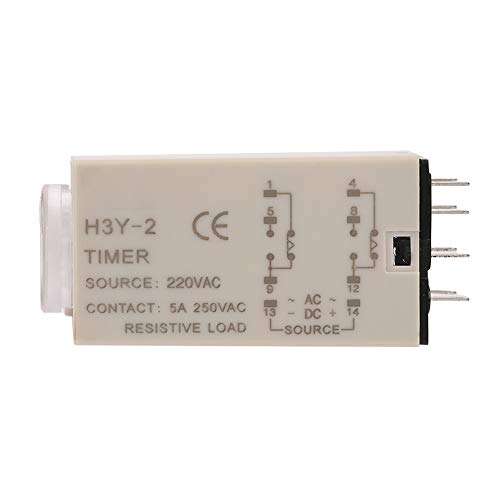 Verzögerungs-Timer-Relais, Timer-Relais-Modul, AC 220 V H3Y-2 Verzögerungs-Timer-Zeitrelais 0-10 Sekunden 10 Sekunden 10 Sekunden Timer-Schaltmodul von Kuuleyn