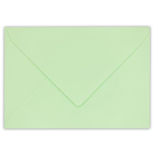 Kuvertwelt Briefumschläge DIN C6 (162x114mm) 100 Stück Mintgrün Nassklebende Umschläge für Karten und Einladungen – Umschläge für Geschäftspost, Büro, Hochzeit und den privaten Gebrauch von Kuvertwelt