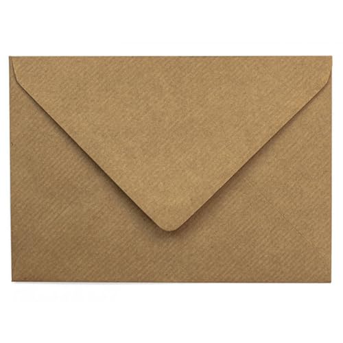 Kuvertwelt Briefumschläge DIN C6 (162x114mm) 25 Stück Natron-Kraftpapier Nassklebende Umschläge für Karten und Einladungen – Umschläge für Geschäftspost, Büro, Hochzeit und den privaten Gebrauch von Kuvertwelt