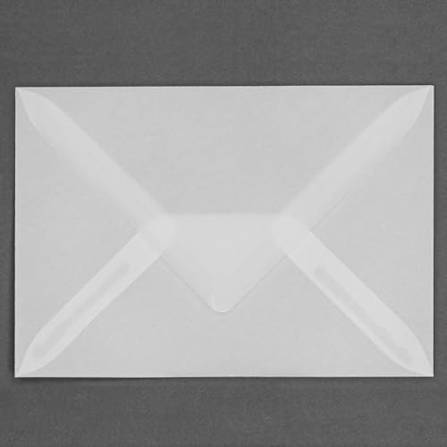 Kuvertwelt Briefumschläge DIN C6 (162x114mm) 25 Stück Transparent Nassklebende Umschläge für Karten und Einladungen – Umschläge für Geschäftspost, Büro, Hochzeit und den privaten Gebrauch von Kuvertwelt