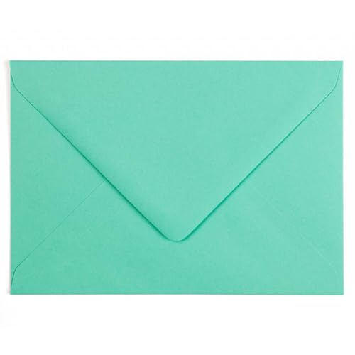 Kuvertwelt Briefumschläge DIN C6 (162x114mm) 50 Stück Blaugrün Nassklebende Umschläge für Karten und Einladungen – Umschläge für Geschäftspost, Büro, Hochzeit und den privaten Gebrauch von Kuvertwelt