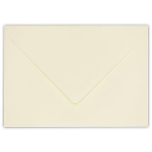 Kuvertwelt Briefumschläge DIN C6 (162x114mm) 50 Stück Creme Nassklebende Umschläge für Karten und Einladungen – Umschläge für Geschäftspost, Büro, Hochzeit und den privaten Gebrauch von Kuvertwelt