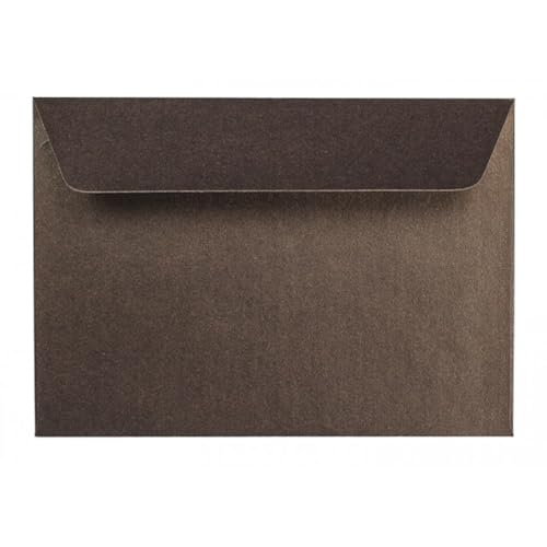 Kuvertwelt Briefumschläge DIN C6 (162x114mm) - Haftklebend - Hochwertige Umschläge in verschiedenen Stückzahlen 25 Stück Briefumschläge DIN C6 haftklebend Bronze von Kuvertwelt