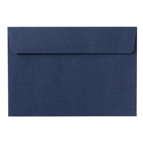 Kuvertwelt Briefumschläge DIN C6 (162x114mm) - Haftklebend - Hochwertige Umschläge in verschiedenen Stückzahlen 25 Stück Briefumschläge DIN C6 haftklebend Dunkelblau von Kuvertwelt