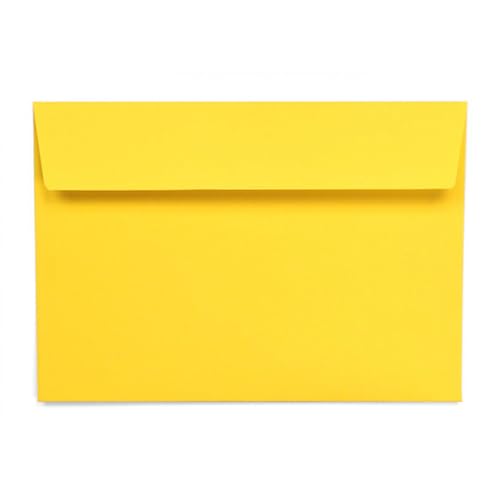 Kuvertwelt Briefumschläge DIN C6 (162x114mm) - Haftklebend - Hochwertige Umschläge in verschiedenen Stückzahlen 25 Stück Briefumschläge DIN C6 haftklebend Gelb von Kuvertwelt