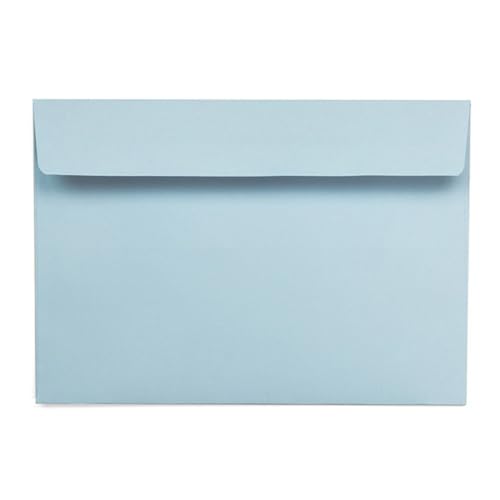 Kuvertwelt Briefumschläge DIN C6 (162x114mm) - Haftklebend - Hochwertige Umschläge in verschiedenen Stückzahlen 25 Stück Briefumschläge DIN C6 haftklebend Hellblau von Kuvertwelt