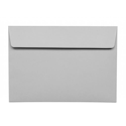 Kuvertwelt Briefumschläge DIN C6 (162x114mm) - Haftklebend - Hochwertige Umschläge in verschiedenen Stückzahlen 25 Stück Briefumschläge DIN C6 haftklebend Hellgrau von Kuvertwelt