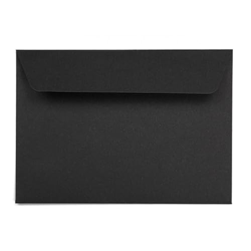 Kuvertwelt Briefumschläge DIN C6 (162x114mm) - Haftklebend - Hochwertige Umschläge in verschiedenen Stückzahlen 25 Stück Briefumschläge DIN C6 haftklebend Schwarz von Kuvertwelt