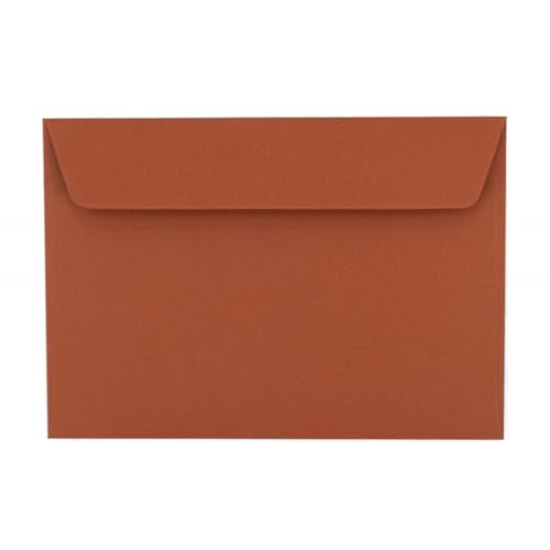 Kuvertwelt Briefumschläge DIN C6 (162x114mm) - Haftklebend - Hochwertige Umschläge in verschiedenen Stückzahlen 25 Stück Briefumschläge DIN C6 haftklebend Terrakotta von Kuvertwelt