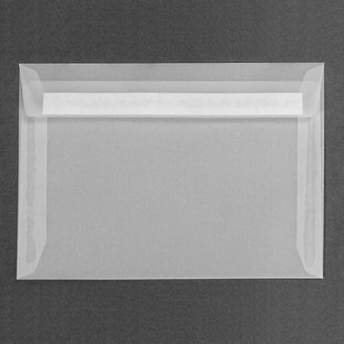 Kuvertwelt Briefumschläge DIN C6 (162x114mm) - Haftklebend - Hochwertige Umschläge in verschiedenen Stückzahlen 25 Stück Briefumschläge DIN C6 haftklebend Transparent von Kuvertwelt