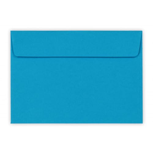 Kuvertwelt Briefumschläge DIN C6 (162x114mm) - Haftklebend - Hochwertige Umschläge in verschiedenen Stückzahlen 50 Stück Briefumschläge DIN C6 haftklebend Blau 1 von Kuvertwelt