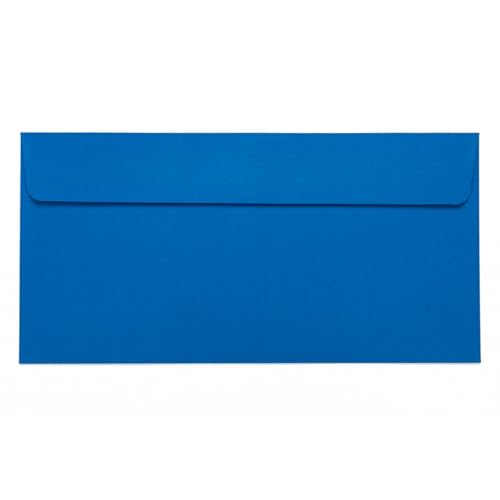 Kuvertwelt Briefumschläge DIN Lang (220x110mm) - Haftklebend - Hochwertige Umschläge in verschiedenen Stückzahlen 100 Stück Briefumschläge DIN Lang haftklebend Königsblau von Kuvertwelt