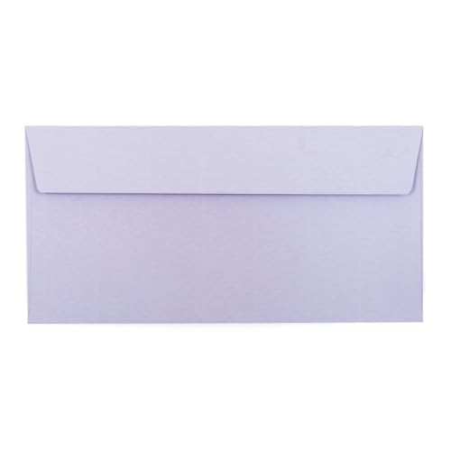Kuvertwelt Briefumschläge DIN Lang (220x110mm) - Haftklebend - Hochwertige Umschläge in verschiedenen Stückzahlen 100 Stück Briefumschläge DIN Lang haftklebend Lavendel von Kuvertwelt