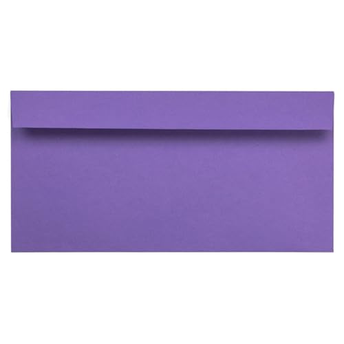 Kuvertwelt Briefumschläge DIN Lang (220x110mm) - Haftklebend - Hochwertige Umschläge in verschiedenen Stückzahlen 200 Stück Briefumschläge DIN Lang haftklebend Lila von Kuvertwelt