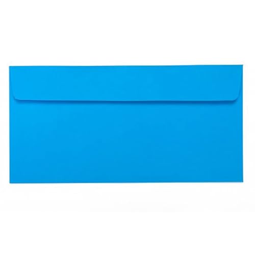 Kuvertwelt Briefumschläge DIN Lang (220x110mm) - Haftklebend - Hochwertige Umschläge in verschiedenen Stückzahlen 25 Stück Briefumschläge DIN Lang haftklebend Blau 1 von Kuvertwelt