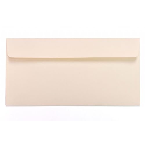 Kuvertwelt Briefumschläge DIN Lang (220x110mm) - Haftklebend - Hochwertige Umschläge in verschiedenen Stückzahlen 25 Stück Briefumschläge DIN Lang haftklebend Creme von Kuvertwelt