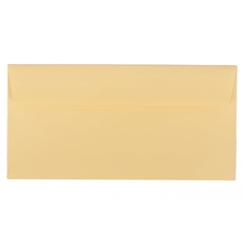 Kuvertwelt Briefumschläge DIN Lang (220x110mm) - Haftklebend - Hochwertige Umschläge in verschiedenen Stückzahlen 25 Stück Briefumschläge DIN Lang haftklebend Kurkuma von Kuvertwelt