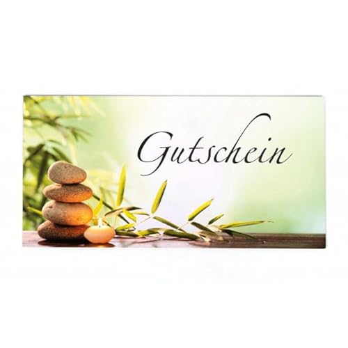 Kuvertwelt Gutschein-Briefumschläge Din Lang (220X110Mm) - Haftklebend - Hochwertige Umschläge Für Gutscheine In Verschiedenen Stückzahlen 100 Stück Druck Gutschein Wellness Grün von Kuvertwelt