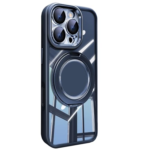 Schutzhülle für iPhone 16 Pro Max, Handyhülle, ausgestattet mit einer abnehmbaren Schutzhülle für das Objektiv und einem Displayschutz, bidirektionale Halterung, kompatibel mit MagSafe (Blau, 16 Pro Schutzhülle für iPhone 16 Pro Max, Handyhülle, ausgestattet mit einer abnehmbaren Schutzhülle für das Objektiv und einem Displayschutz, bidirektionale Halterung, kompatibel mit MagSafe (Blau, 16 Pro von Kuwocy
