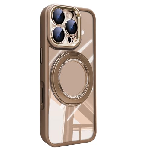 Schutzhülle für iPhone 16 Pro Max, Handyhülle, ausgestattet mit einer abnehmbaren Schutzhülle für das Objektiv und einem Displayschutz, bidirektionale Halterung, kompatibel mit MagSafe (Gold, 16 Pro Schutzhülle für iPhone 16 Pro Max, Handyhülle, ausgestattet mit einer abnehmbaren Schutzhülle für das Objektiv und einem Displayschutz, bidirektionale Halterung, kompatibel mit MagSafe (Gold, 16 Pro von Kuwocy