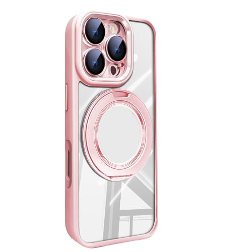Schutzhülle für iPhone 16 Pro Max, Handyhülle, ausgestattet mit einer abnehmbaren Schutzhülle für das Objektiv und einem Displayschutz, bidirektionale Halterung, kompatibel mit MagSafe (Rosa, 16 Pro Schutzhülle für iPhone 16 Pro Max, Handyhülle, ausgestattet mit einer abnehmbaren Schutzhülle für das Objektiv und einem Displayschutz, bidirektionale Halterung, kompatibel mit MagSafe (Rosa, 16 Pro von Kuwocy