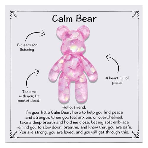 Beruhigender Bär – Taschengröße, Angstabbau, Harz, Bären-Umarmung, Geschenk für Stress, Komfort, emotionale Unterstützung, Keep Calm, Geschenk für ängstliche Freunde, Familie, Aufheitern, rosa Beruhigender Bär – Taschengröße, Angstabbau, Harz, Bären-Umarmung, Geschenk für Stress, Komfort, emotionale Unterstützung, Keep Calm, Geschenk für ängstliche Freunde, Familie, Aufheitern, rosa von Kvekstio