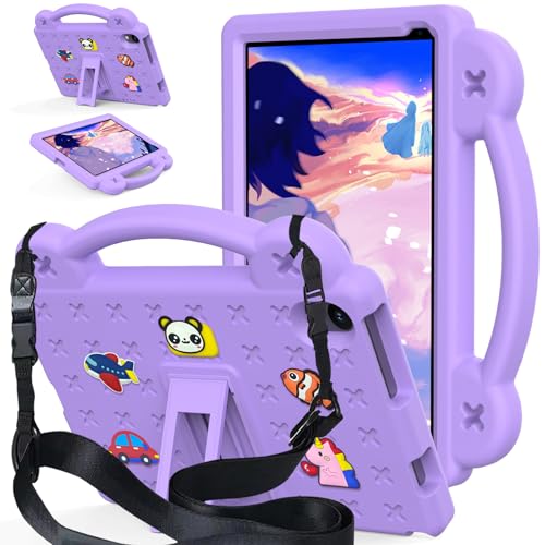 Kwamaz Kinder-Schutzhülle für Urao 10,1 Zoll Tablet C107, EVA-Schutzhülle für Kinder, stoßfest, mit Tragegriff, Ständer, für Urao 10,1 Zoll 2024, Violett Kwamaz Kinder-Schutzhülle für Urao 10,1 Zoll Tablet C107, EVA-Schutzhülle für Kinder, stoßfest, mit Tragegriff, Ständer, für Urao 10,1 Zoll 2024, Violett von Kwamaz
