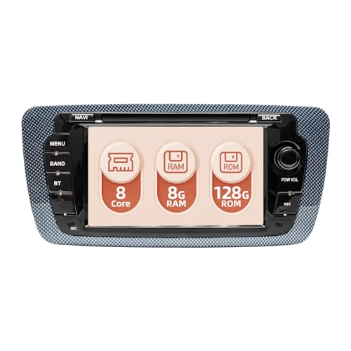 Kymmtun Android 12 Autoradio, passend für Ibiza 6J MK4 Sportwagen (2009-2013), mit GPS Navigation IPS DSP drahtloses CarPlay Autoradio (2GB+32GB) von Kymmtun