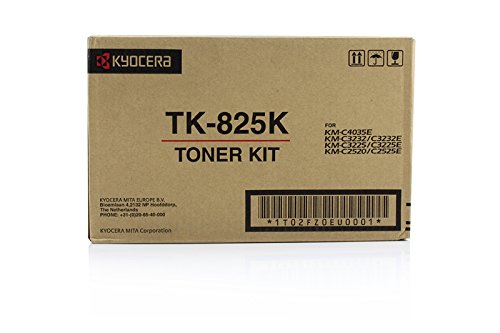 Original Kyocera/Mita 1T02FZ0EU0 / TK825K Toner (black, ca. 15.000 Seiten) für KM-C 2520, 2525, 3225, 3232, 4035 von Kyocera/Mita