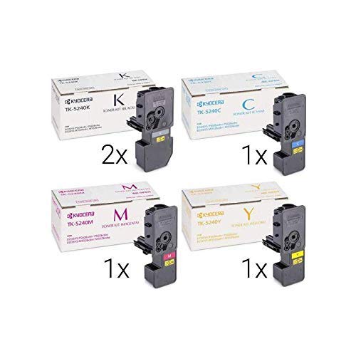 5X ORIGINAL KYOCERA Toner TK-5240 Multipack (2X SCHWARZ, GELB, Cyan, Magenta) von Kyocera