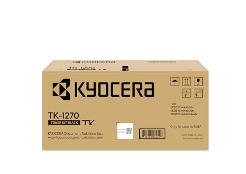 Kyocera TK-1270 Toner Schwarz. Toner Drucker kompatibel für ECOSYS MA4000x, ECOSYS MA4000fx, ECOSYS MA4000wifx. Original Tonerkartusche für bis zu 10.000 Seiten Kyocera TK-1270 Toner Schwarz. Toner Drucker kompatibel für ECOSYS MA4000x, ECOSYS MA4000fx, ECOSYS MA4000wifx. Original Tonerkartusche für bis zu 10.000 Seiten von KYOCERA