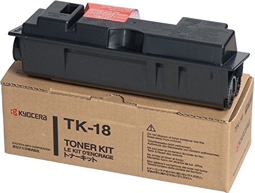 Kyocera 370QB0KM TK-18 Toner-Kit für FS-1020D, KM-1500, KM-1815 und KM-1820 Monochromdrucker, bis zu 7200 Seiten bei 5% Deckung, Schwarz von Kyocera