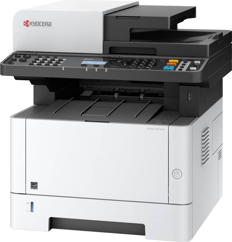 Kyocera ECOSYS M2135dn - Multifunktionsdrucker - s/w - Laser - Legal (216 x 356 mm) (Original) - A4/Legal (Medien) - bis zu 35 Seiten/Min. (Drucken) - 350 Blatt - 33.6 Kbps - USB 2.0, Gigabit LAN, USB-Host (1102S03NL0) von Kyocera