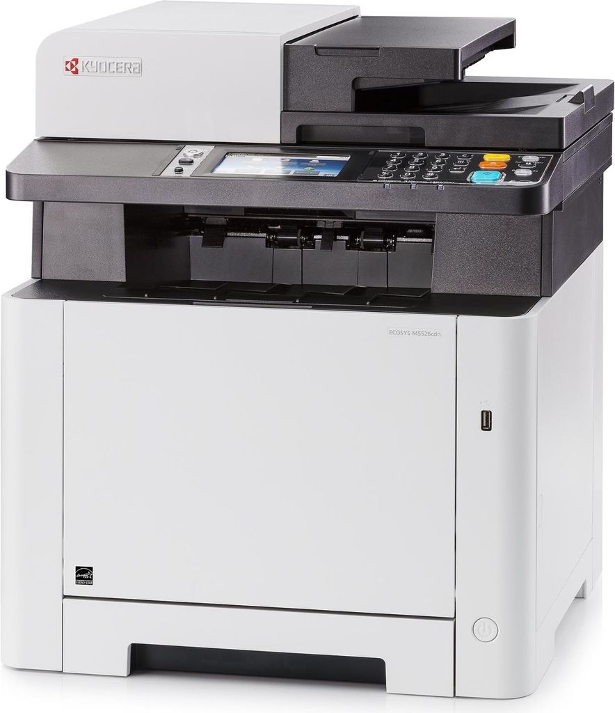 Kyocera ECOSYS M5526cdn - Multifunktionsdrucker - Farbe - Laser - Legal (216 x 356 mm)/A4 (210 x 297 mm) (Original) - A4/Legal (Medien) - bis zu 26 Seiten/Min. (Kopieren) - bis zu 26 Seiten/Min. (Drucken) - 300 Blatt - 33.6 Kbps - USB 2.0, Gigabit LAN, USB-Host (1102R83NL0) von Kyocera