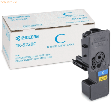 Kyocera Kyocera Toner TK-5220C Cyan (ca. 1.200 Seiten) von Kyocera