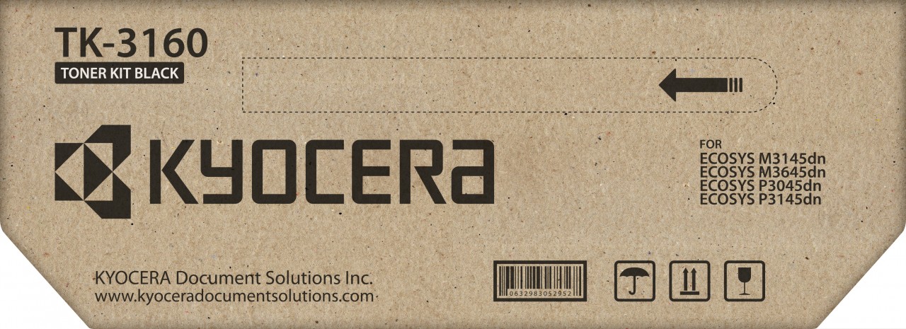 Kyocera Lasertoner TK-3160 schwarz 12.500 Seiten Kyocera Lasertoner TK-3160 schwarz 12.500 Seiten von Kyocera
