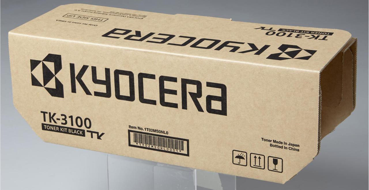 Kyocera Original TK-3100 Toner schwarz 12.500 Seiten (1T02MS0NL0) für ECOSYS ... von Kyocera
