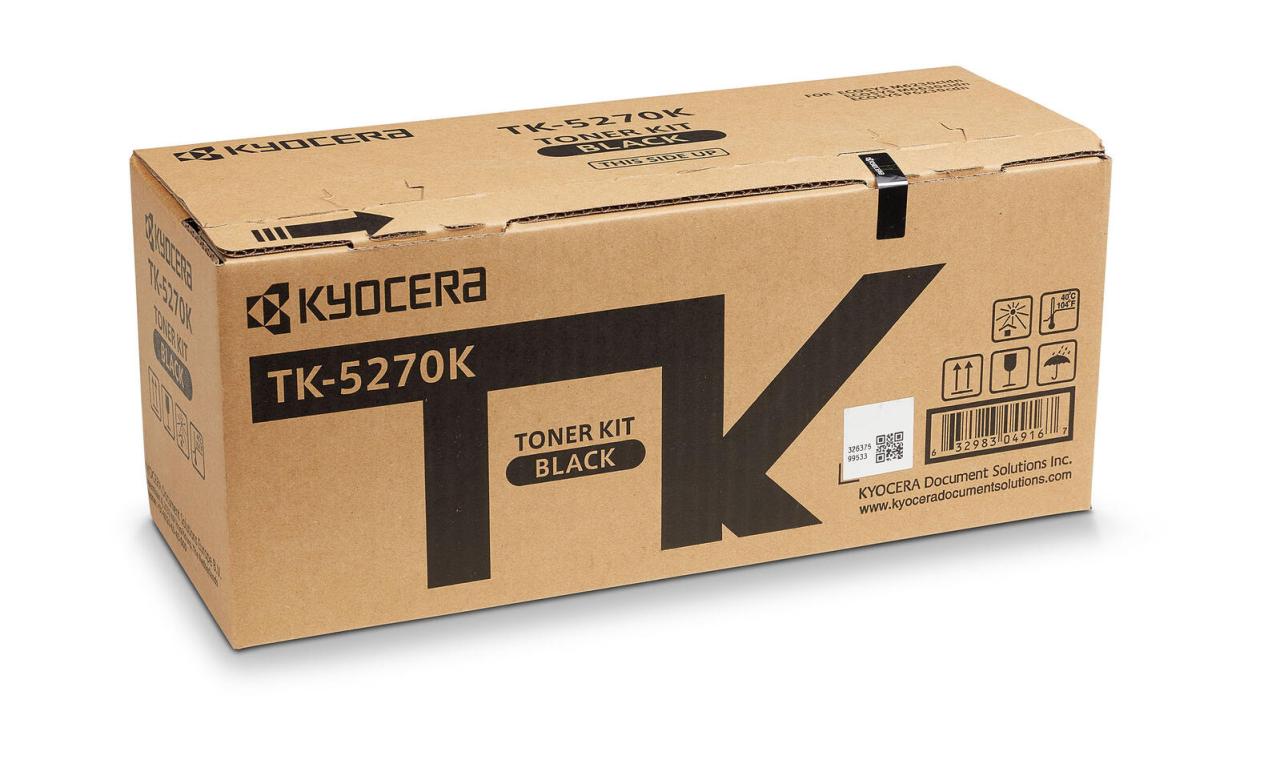 Kyocera Original TK-5270K Toner schwarz 8.000 Seiten (1T02TV0NL0) von Kyocera