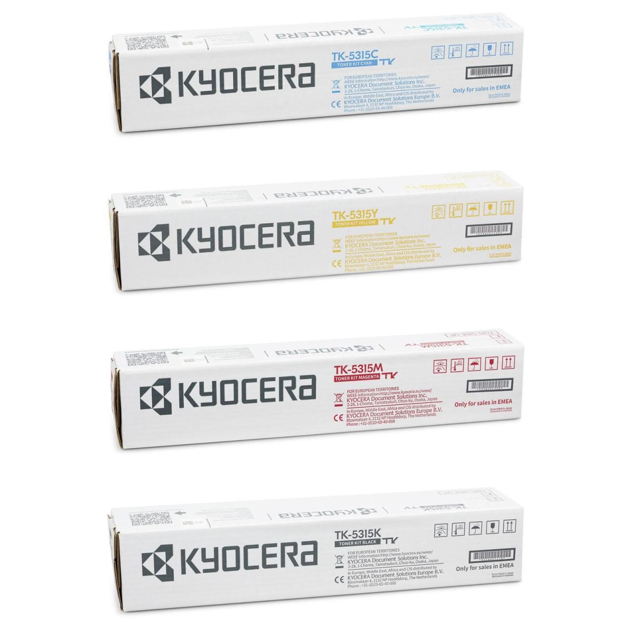 Kyocera Original TK-5315 Toner 4er Set - BK/C/M/Y - 24.000/18.000 Seiten von Kyocera
