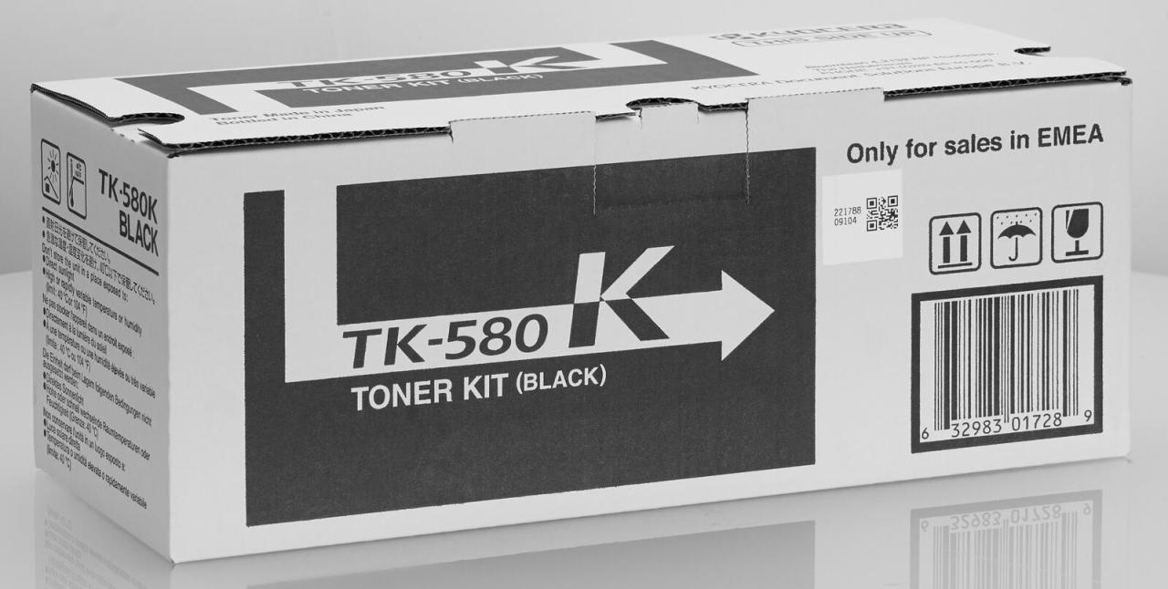 Kyocera Original TK-580K Toner schwarz 3.500 Seiten (1T02KT0NL0) für ECOSYS P... von Kyocera