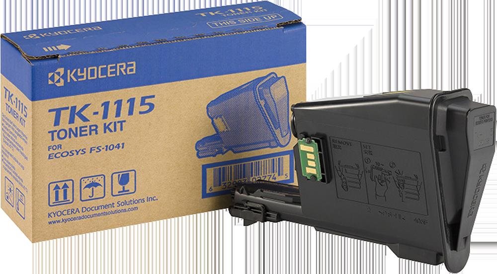 Kyocera TK 1115 - Schwarz - Original - Tonerpatrone - für Kyocera FS-1220MFP, FS-1220MFP/KL3, FS-1320MFP, FS-1320MFP/KL3, FS-1041, 1041/KL3 (1T02M50NLV) von Kyocera