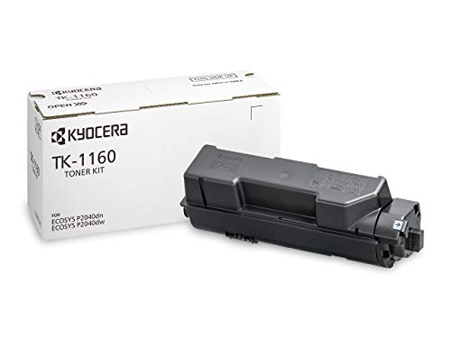 Kyocera TK-1160 Toner Schwarz 1T02RY0NL0. Toner Drucker kompatibel für ECOSYS P2040dn, ECOSYS P2040dw. Original Tonerkartusche für bis zu 7200 Seiten von Kyocera