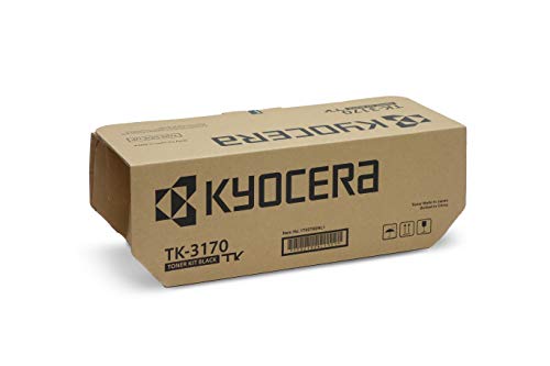 Kyocera TK-3170 Schwarz inkl. Resttonerbehälter. Original Toner-Kartusche 1T02T80NL1. Kompatibel für ECOSYS P3050dn, ECOSYS P3055dn, ECOSYS P3060dn von Kyocera