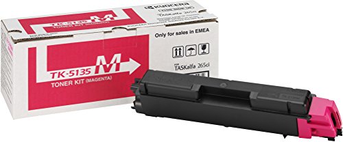 Kyocera TK-5135K Toner Schwarz. Original Tonerkartusche 1T02PA0NL0. Toner Drucker kompatibel für TASKalfa 265ci, TASKalfa 266ci. Drucker Toner für bis zu 10000 Seiten von Kyocera