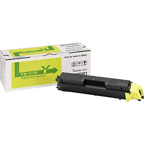 Kyocera TK-5135Y Toner Gelb. Original Tonerkartusche 1T02PAANL0. Kompatibel für TASKalfa 265ci, TASKalfa 266ci von Kyocera