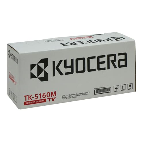 Kyocera TK-5160M Toner Magenta. Original Tonerkartusche 1T02NTBNL0. Toner Drucker kompatibel für ECOSYS P7040CDN. Drucker Toner für bis zu 12000 Seiten von Kyocera