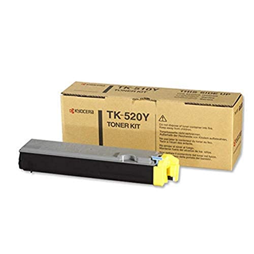 Kyocera TK-520Y Gelb. Original Toner-Kartusche 1T02HJAEU0. Kompatibel für FS-C5015N von Kyocera